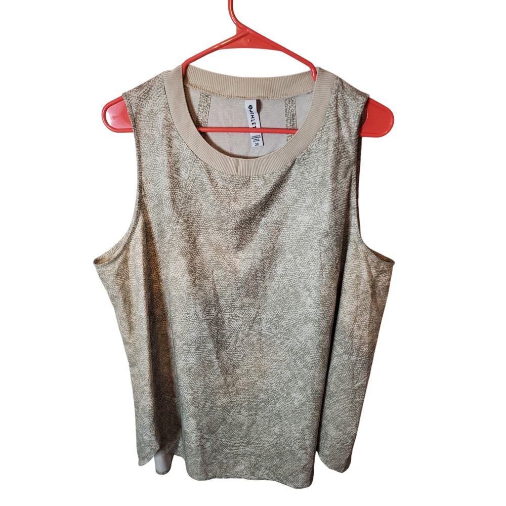 Athleta Gray/White Sleeveless Tank, 2X